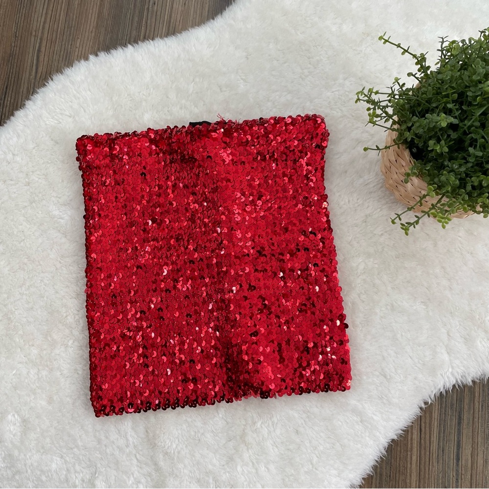 Kids Red Sequin Tube Top/Skirt